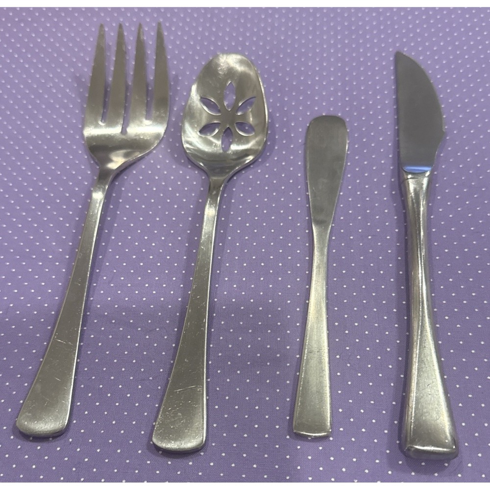 Dalia Royal Royale Spain Serving Spoon Fork Knife Stainless‎ Steel Set Of 4